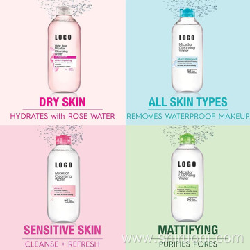 Private Label Rose Oil Free Micellar Water Cleansing